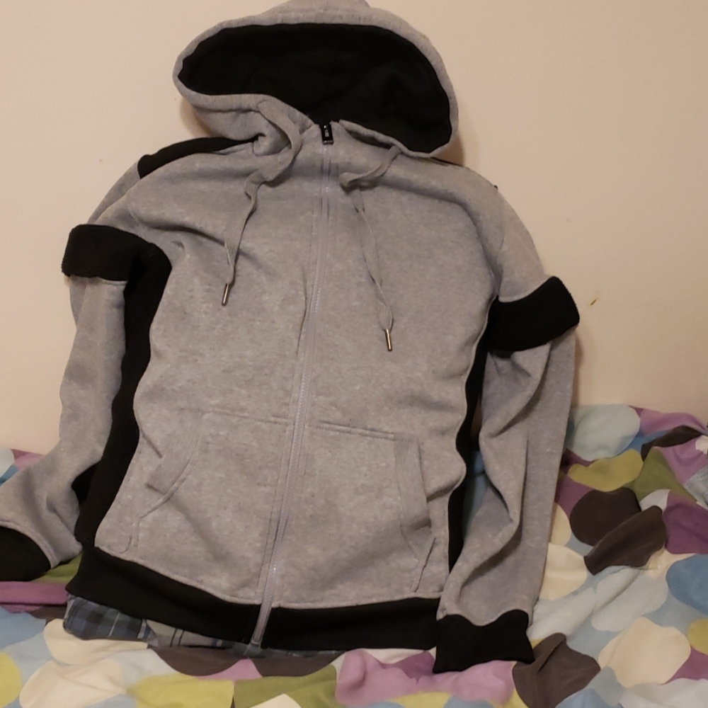 Denim & rivets grey/black ribbed sweater